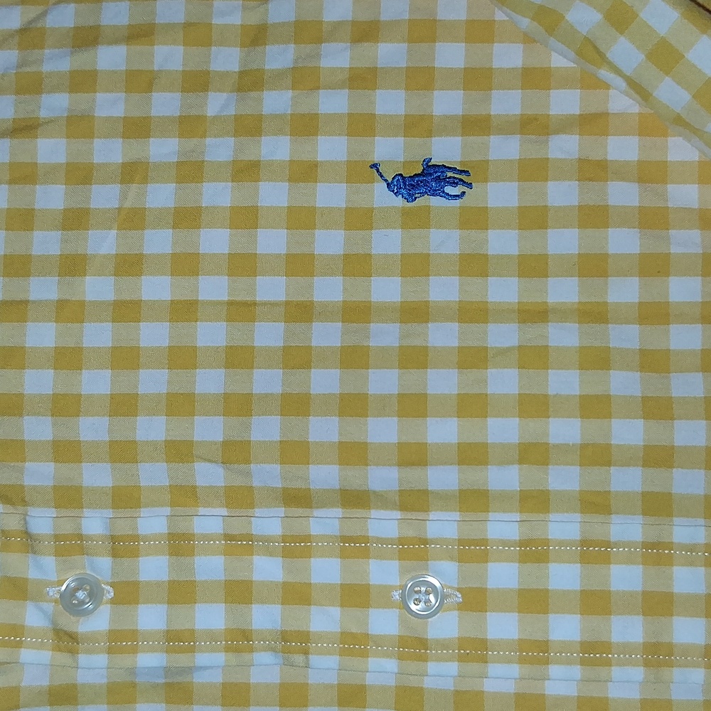 Ralph Lauren "Polo" Sz Large L/S Yellow Casual Button Down "Blake" Shirt - Picture 2 of 4